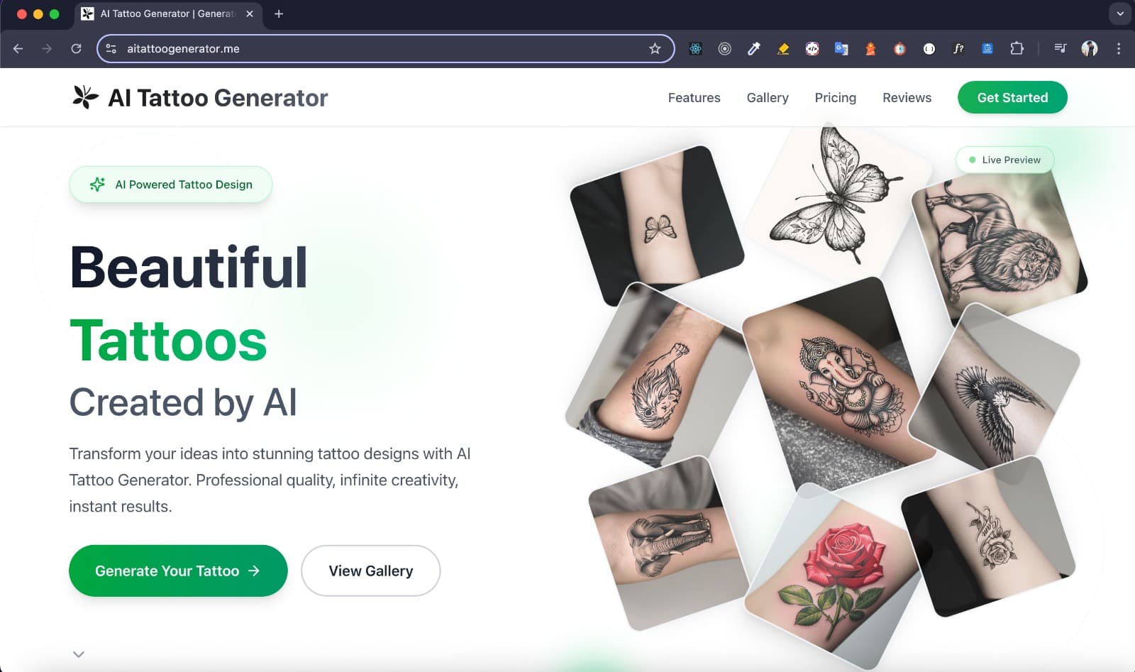 AI Tattoo Generator