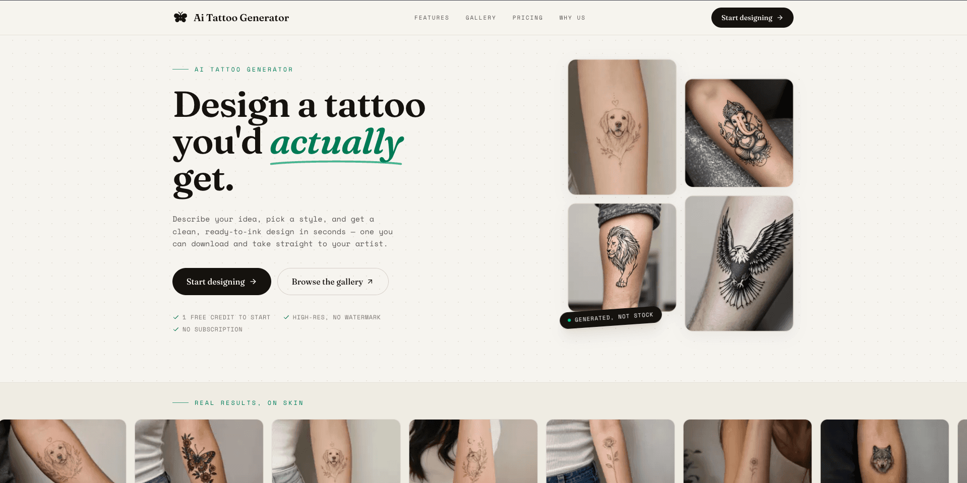AI Tattoo Generator